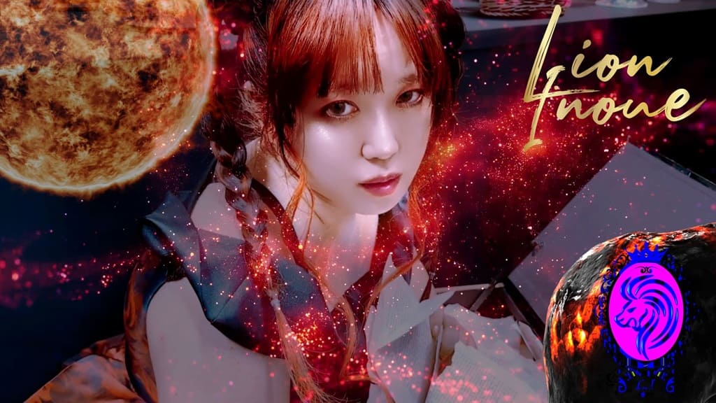 井上りおんの5枚目のアルバム「この掌のCube」の収録曲「赤色矮星の分布図」の収録曲のMVアートワーク（スタジオ撮影）