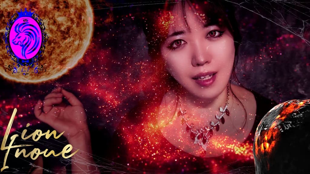 井上りおんの5枚目のアルバム「この掌のCube」の収録曲「赤色矮星の分布図」の収録曲のMVアートワーク（公式Youtube撮影用）